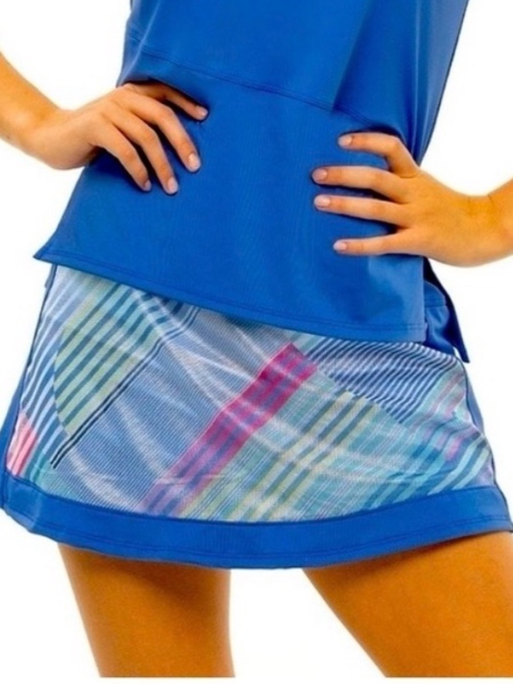 Lucky in Love Count Me In Blue Marine Shimmer Skort